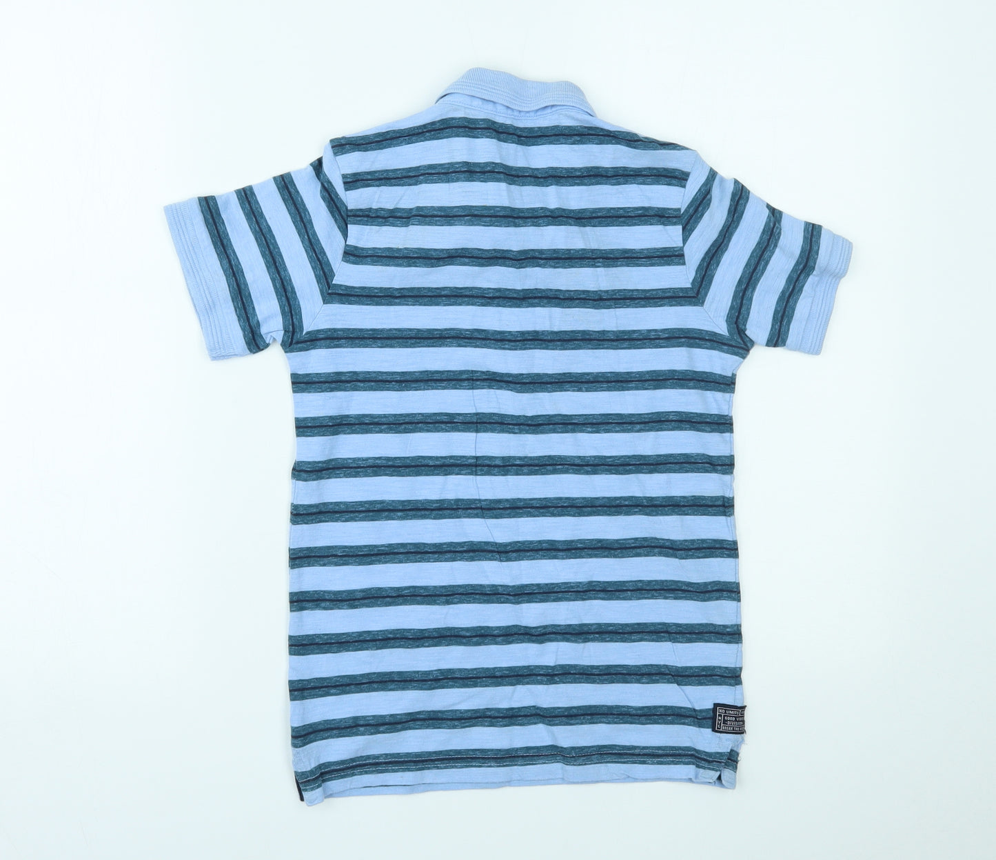George Boys Blue Striped  Basic Polo Size 8-9 Years