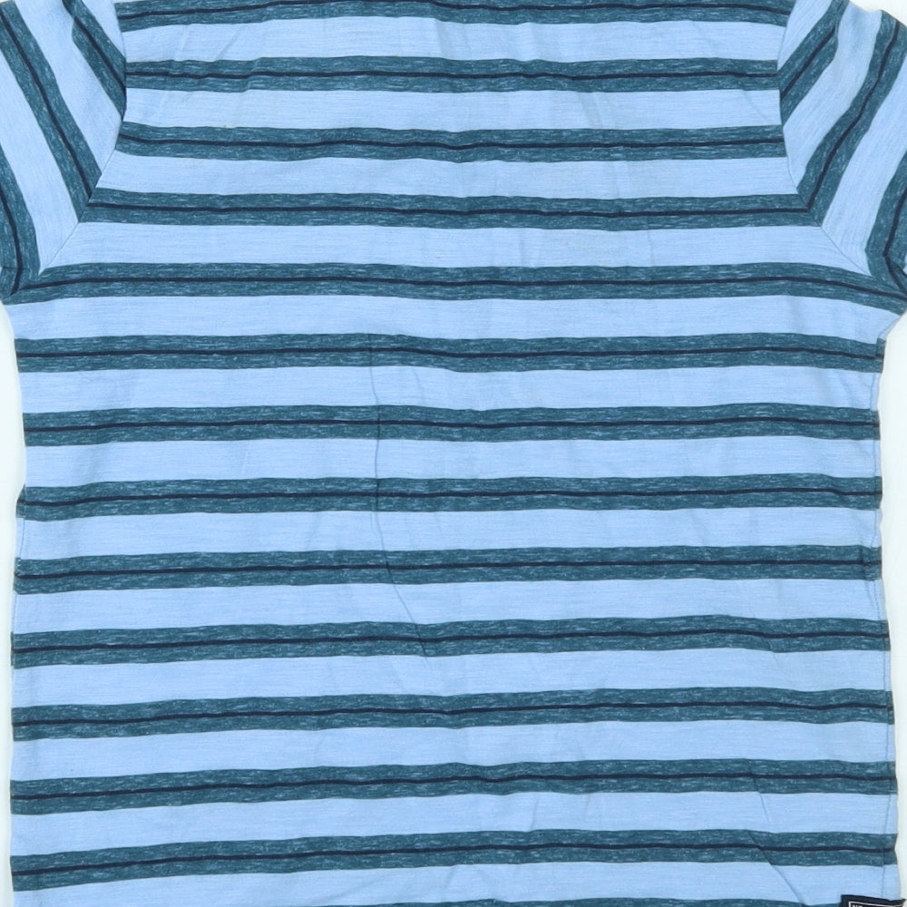 George Boys Blue Striped  Basic Polo Size 8-9 Years