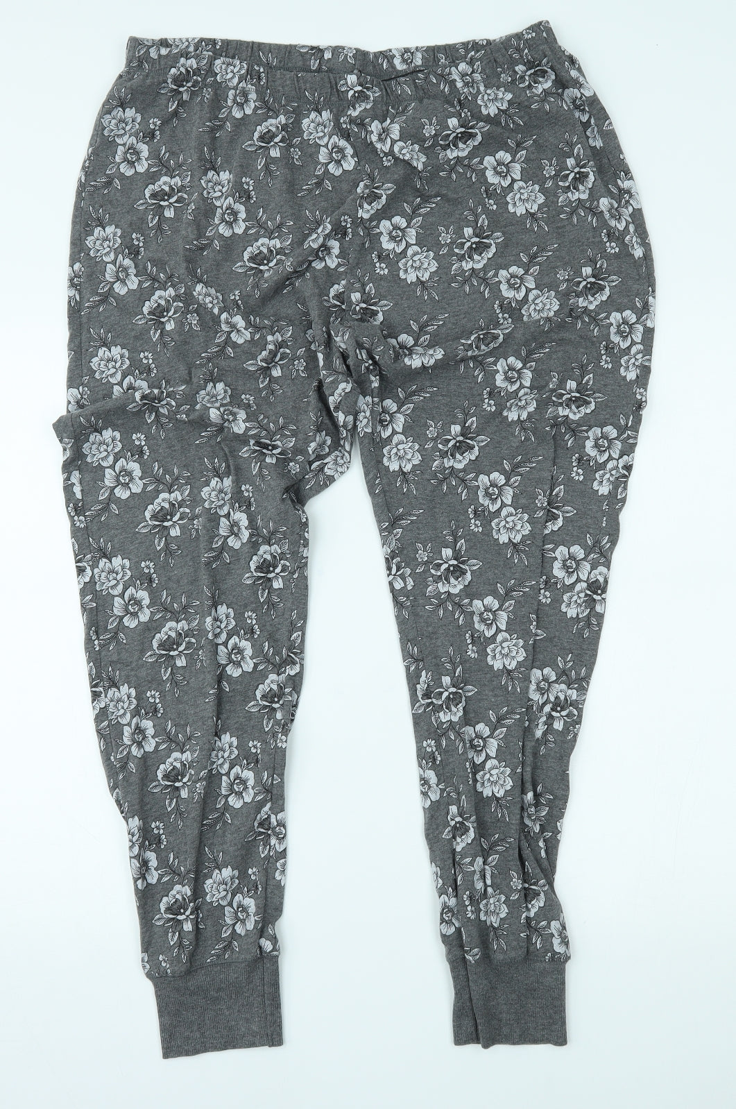 Matalan Womens Grey Floral   Pyjama Pants Size L