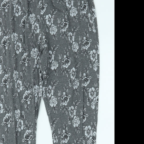 Matalan Womens Grey Floral   Pyjama Pants Size L