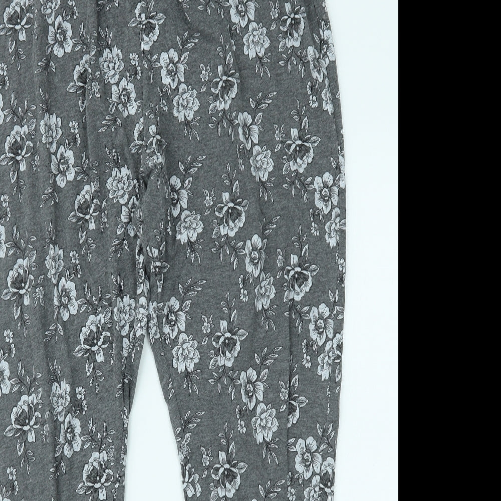 Matalan Womens Grey Floral   Pyjama Pants Size L