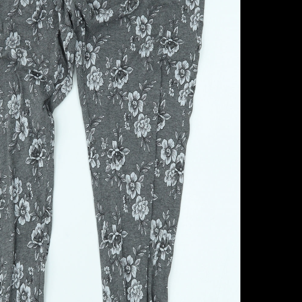 Matalan Womens Grey Floral   Pyjama Pants Size L