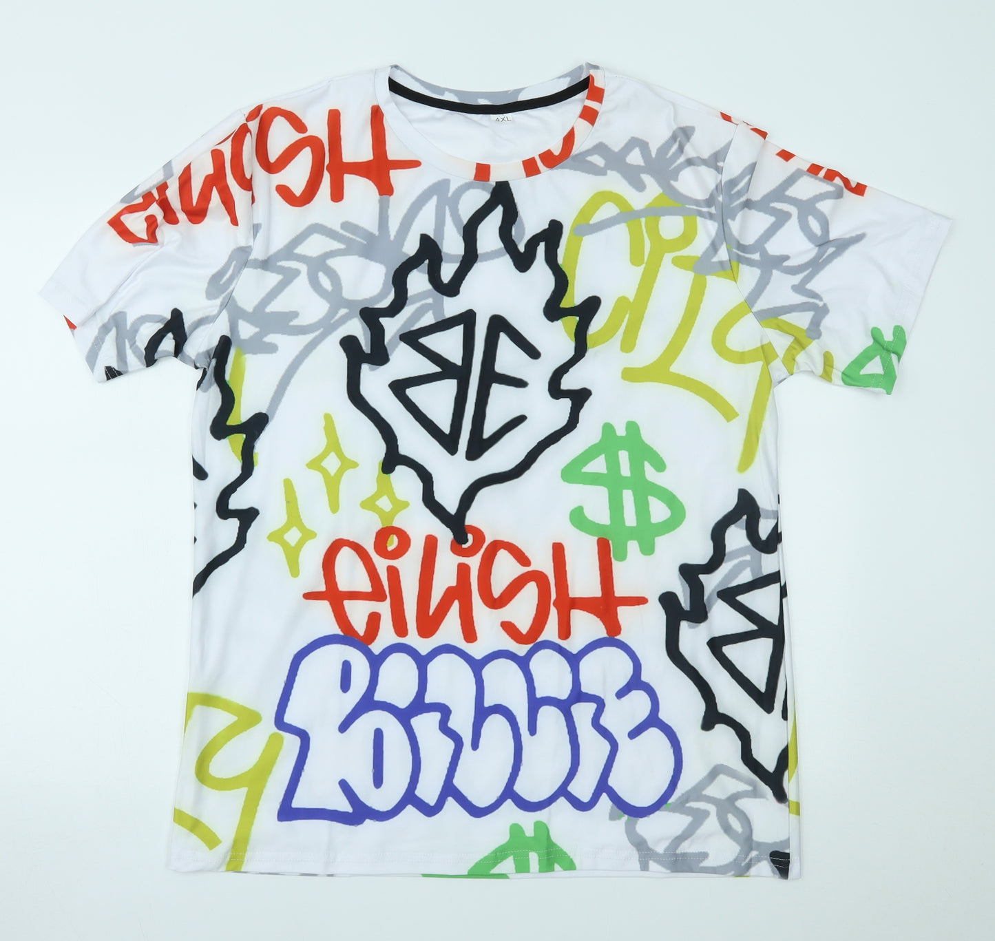 Preworn Mens White    T-Shirt Size 4XL