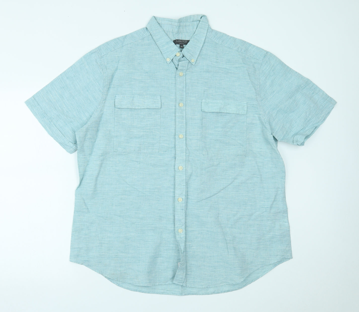 Marks and Spencer Mens Blue    Button-Up Size 2XL