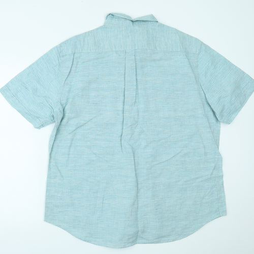 Marks and Spencer Mens Blue    Button-Up Size 2XL