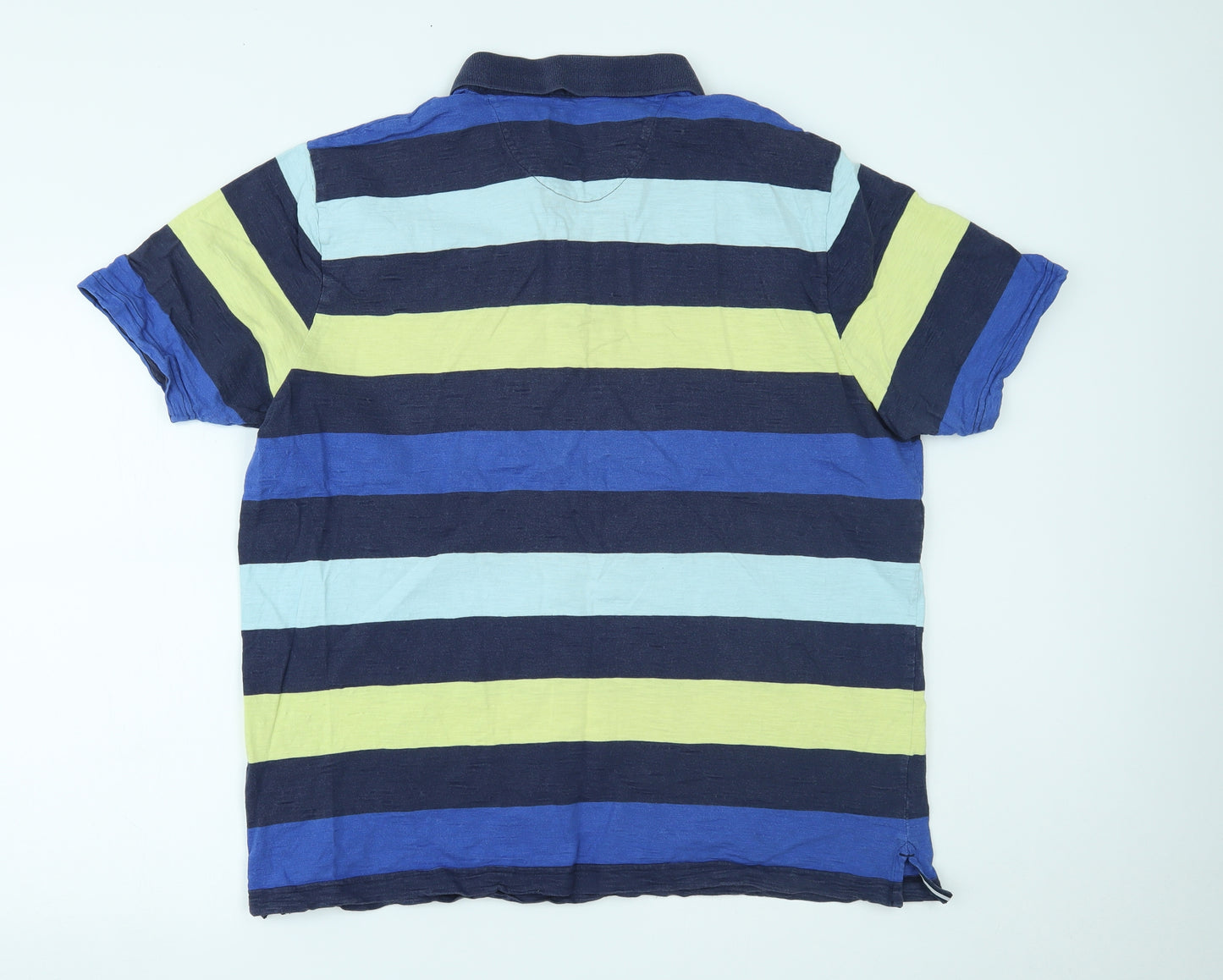 Marks and Spencer Mens Blue Striped   Polo Size XL