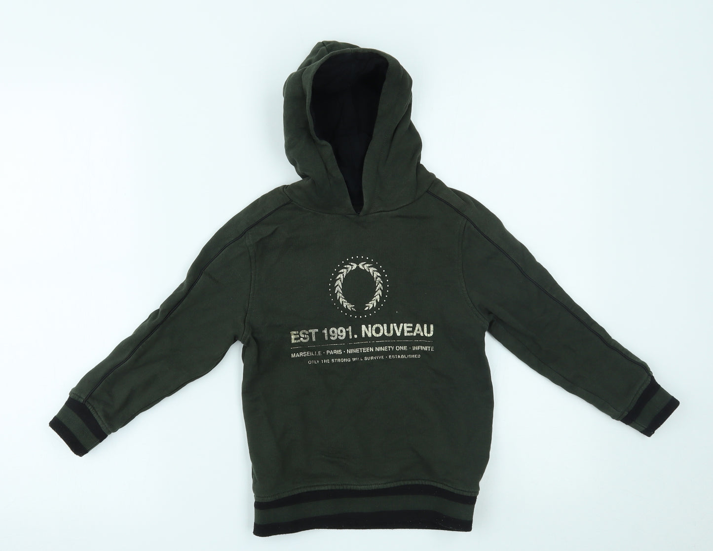 River Island Boys Green   Pullover Hoodie Size 5-6 Years