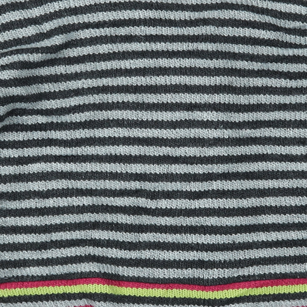 Per Una Womens Grey Striped  Cardigan Jumper Size S
