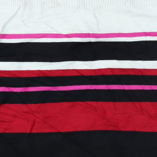 M&Co Womens Multicoloured Striped  Basic Blouse Size 12