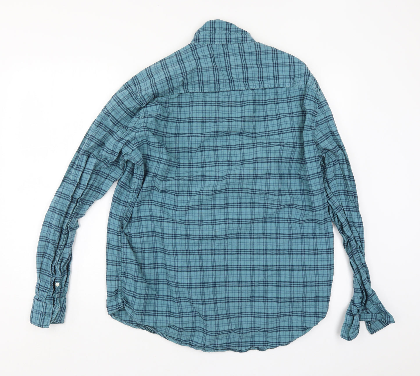 F&F Mens Green Plaid   Button-Up Size XL