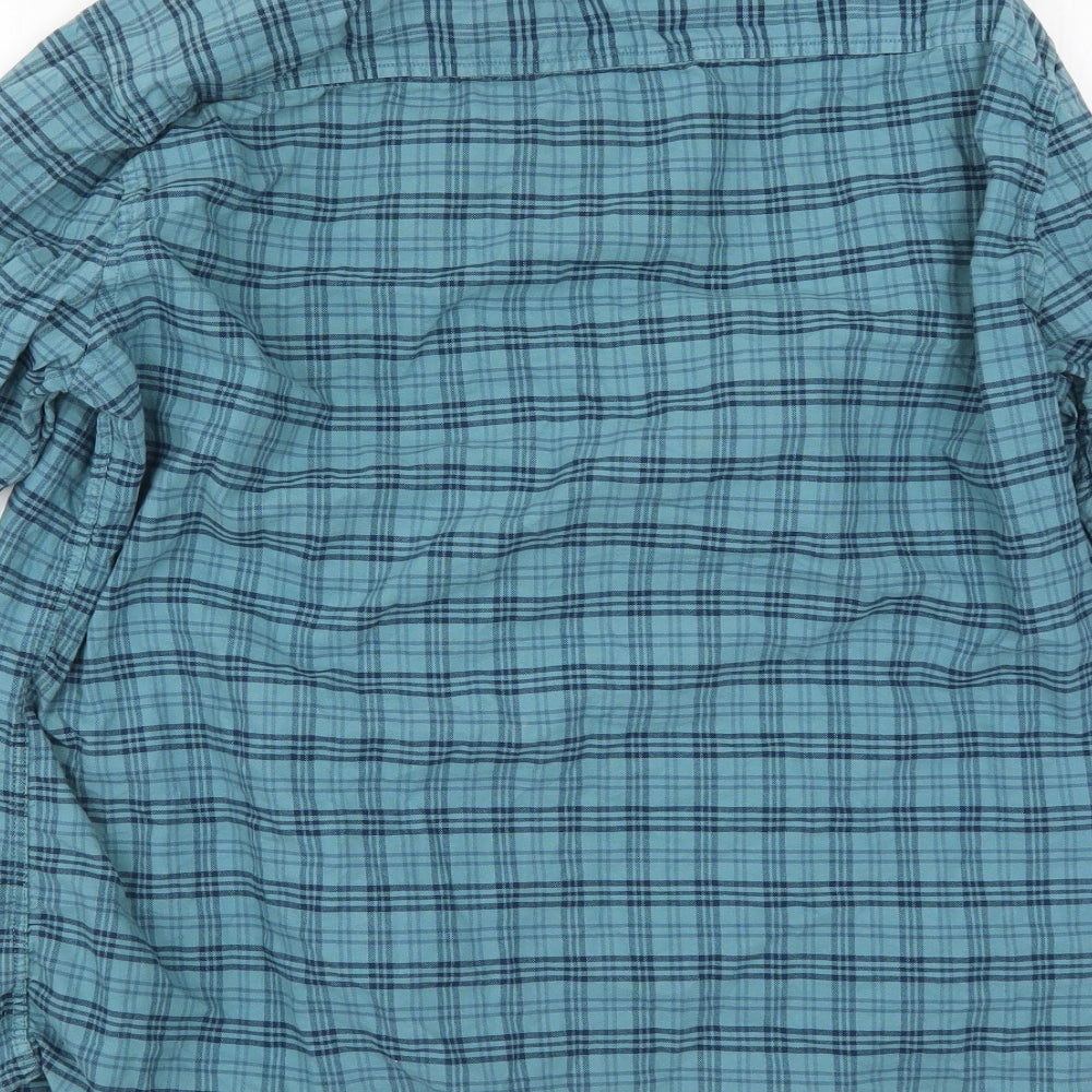 F&F Mens Green Plaid   Button-Up Size XL
