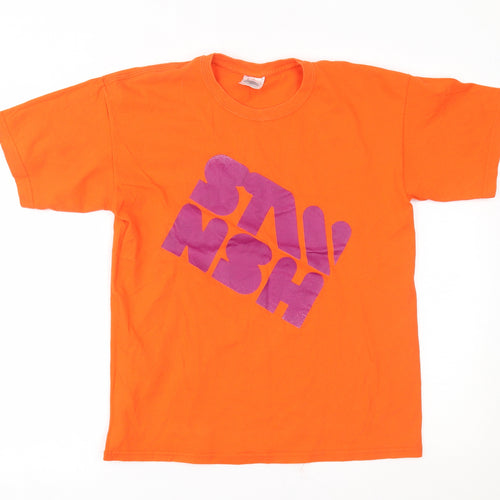 Gildan Boys Orange   Basic T-Shirt Size XL