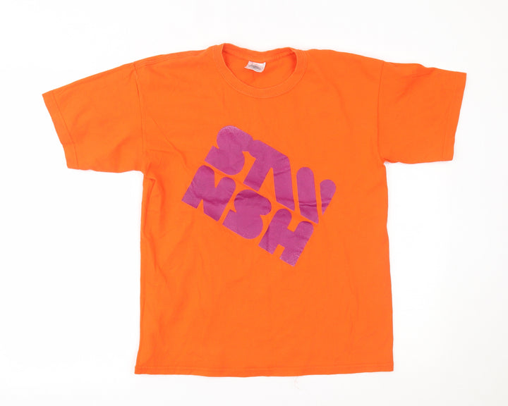 Gildan Boys Orange Basic T-Shirt Size XL