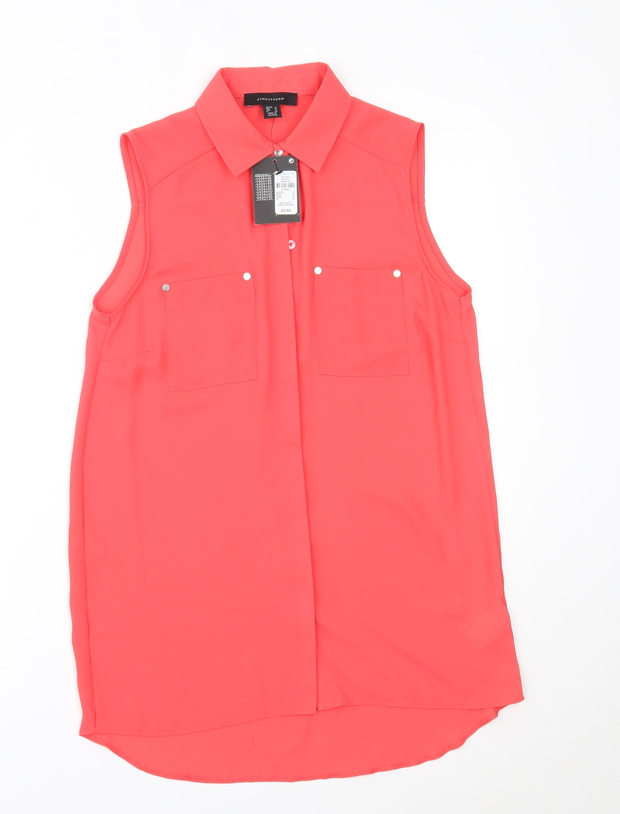 Primark Womens Pink   Basic Button-Up Size 8
