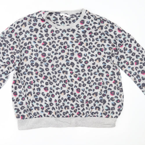 Marks and Spencer Girls Multicoloured Animal Print  Pullover Jumper Size 14 Years