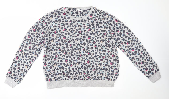 Marks and Spencer Girls Multicoloured Animal Print  Pullover Jumper Size 14 Years