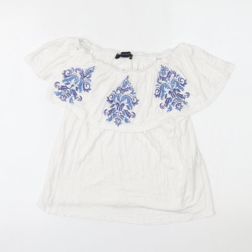 Primark Womens White   Basic Blouse Size 6