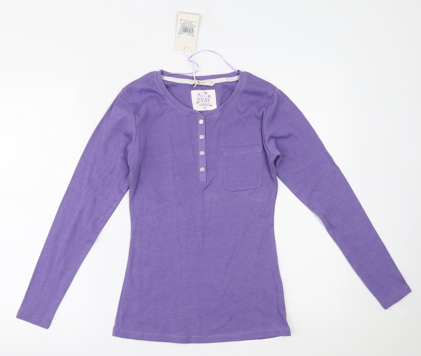 TU Womens Purple   Top Pyjama Top Size 8
