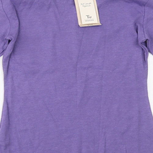 TU Womens Purple   Top Pyjama Top Size 8