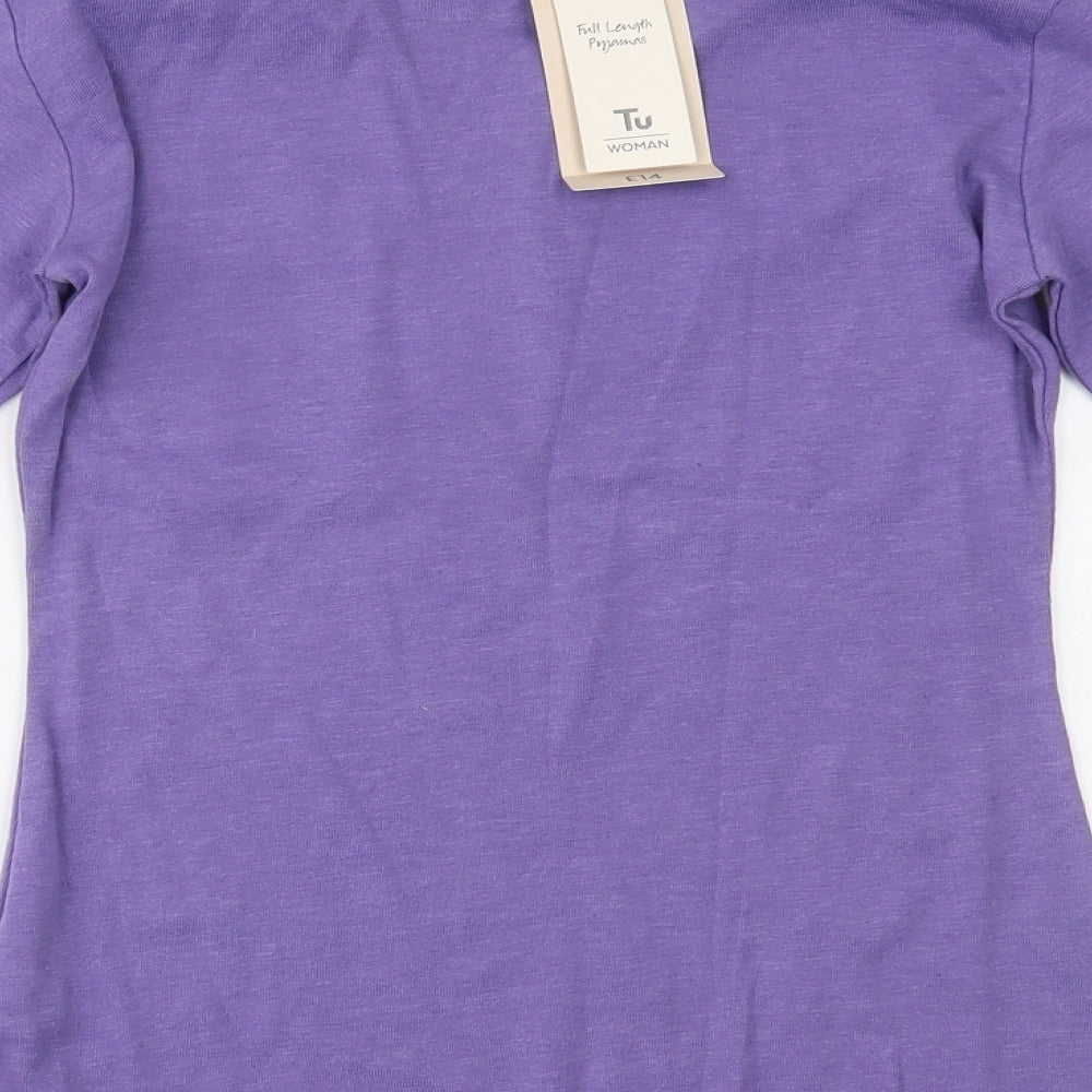 TU Womens Purple   Top Pyjama Top Size 8