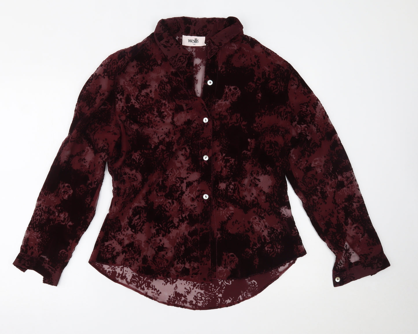 Wallis Womens Red   Basic Button-Up Size 14