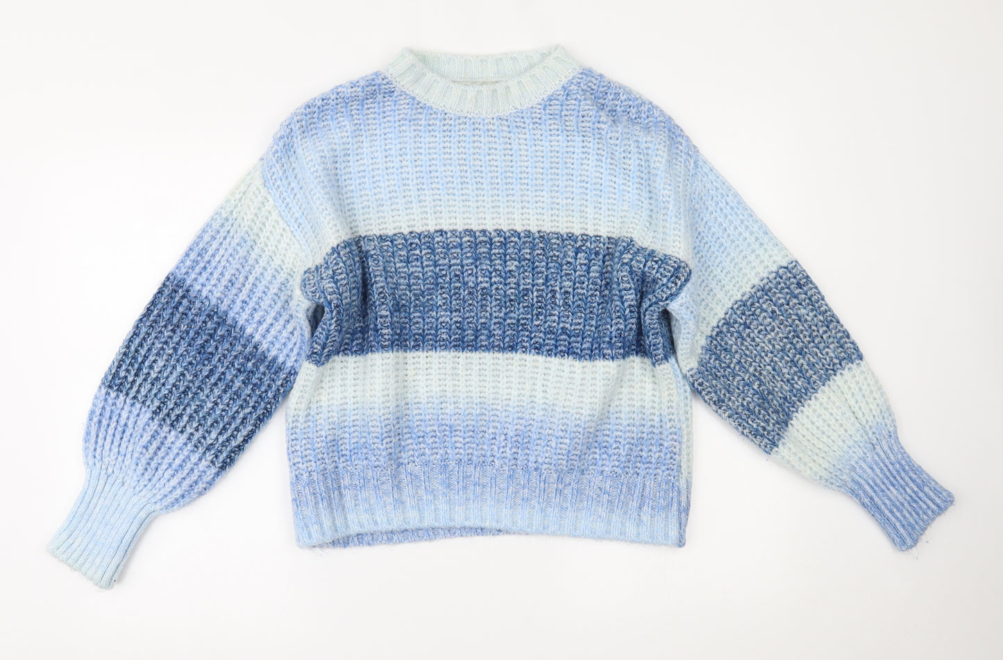 George Womens Blue Striped  Pullover Jumper Size M
