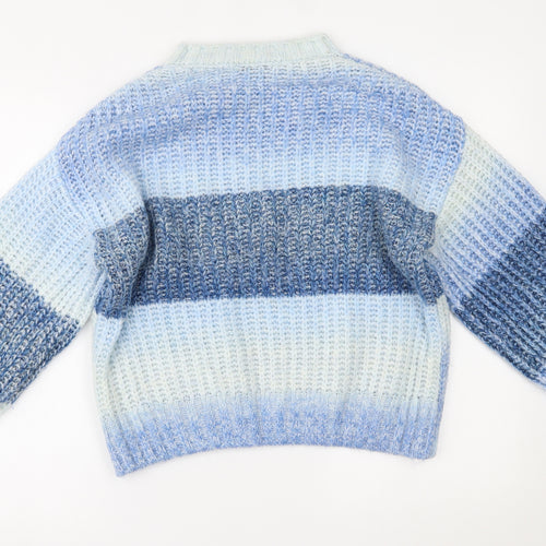 George Womens Blue Striped  Pullover Jumper Size M