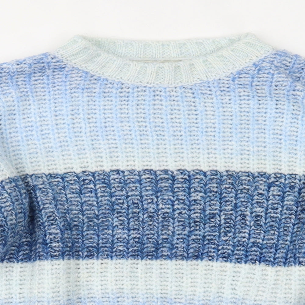 George Womens Blue Striped  Pullover Jumper Size M