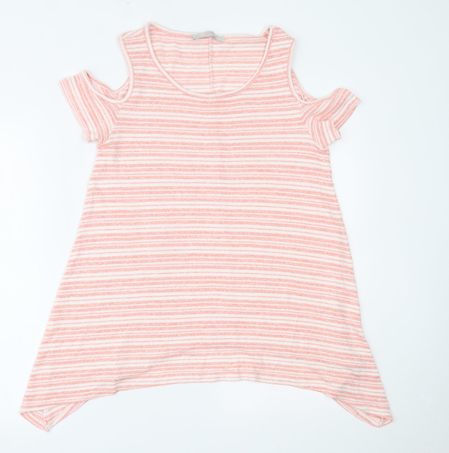 George Womens Pink Striped  Basic Blouse Size 12