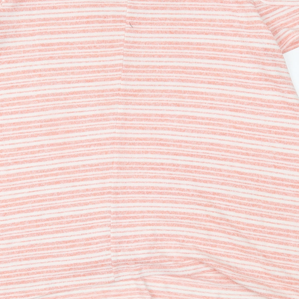 George Womens Pink Striped  Basic Blouse Size 12