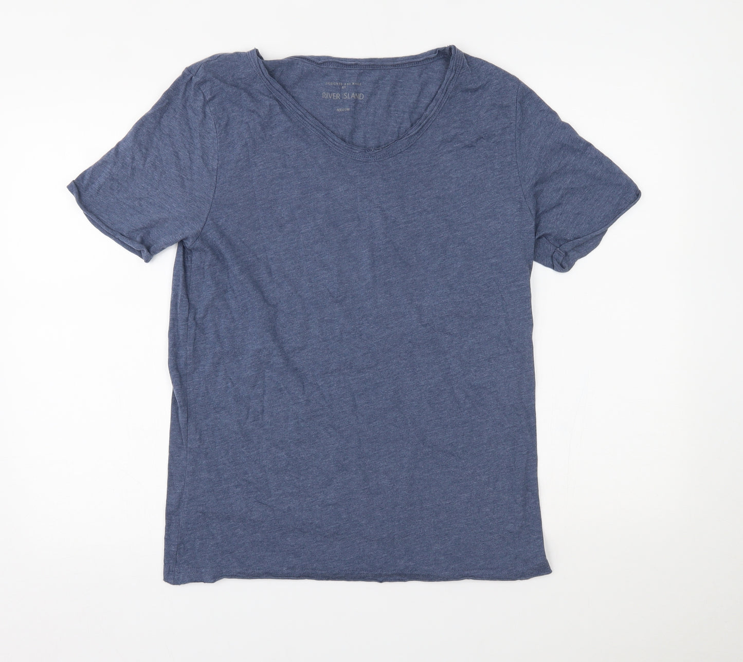 River Island Mens Blue    T-Shirt Size M