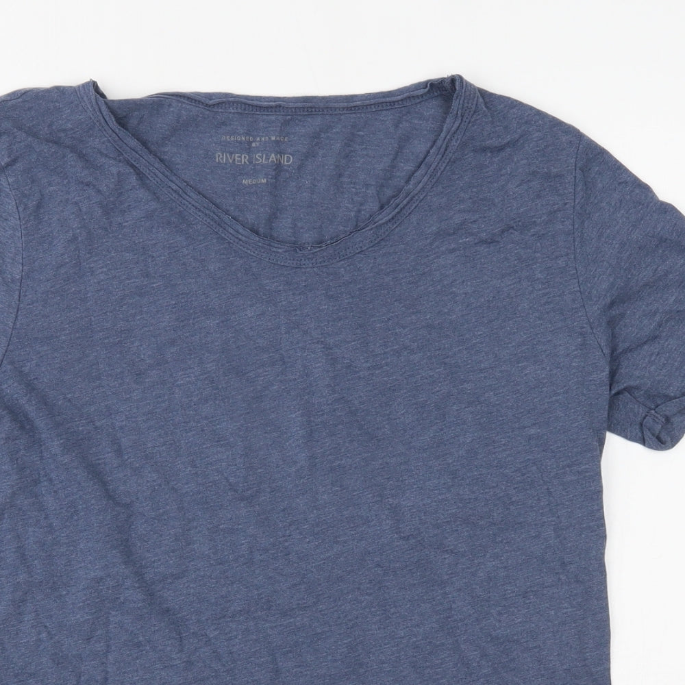 River Island Mens Blue    T-Shirt Size M