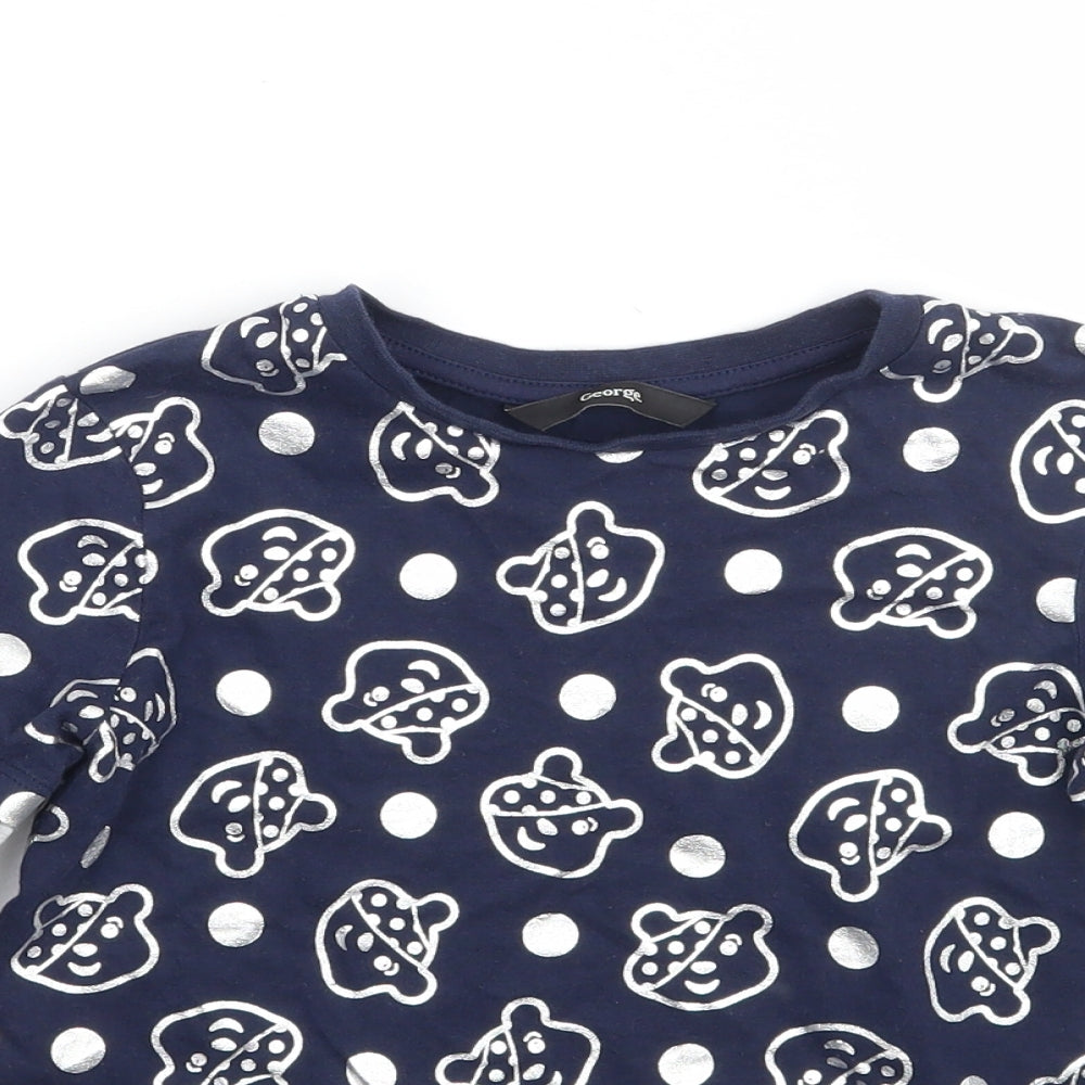 George Boys Blue   Basic T-Shirt Size 4-5 Years  - Children in need