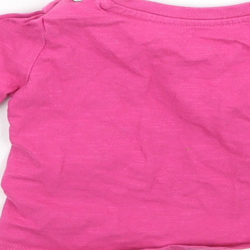 Primark Girls Pink   Basic T-Shirt Size 0-3 Months