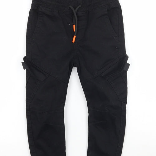 Denim co Boys Black   Cargo Trousers Size 4-5 Years