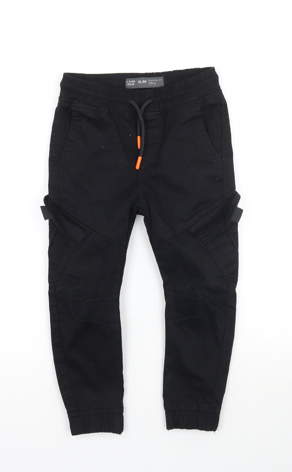 Denim co Boys Black   Cargo Trousers Size 4-5 Years