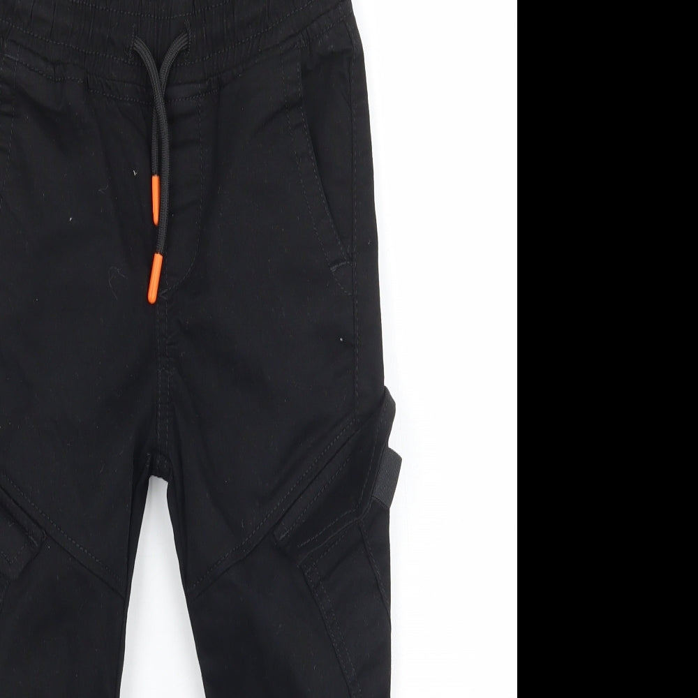 Denim co Boys Black   Cargo Trousers Size 4-5 Years