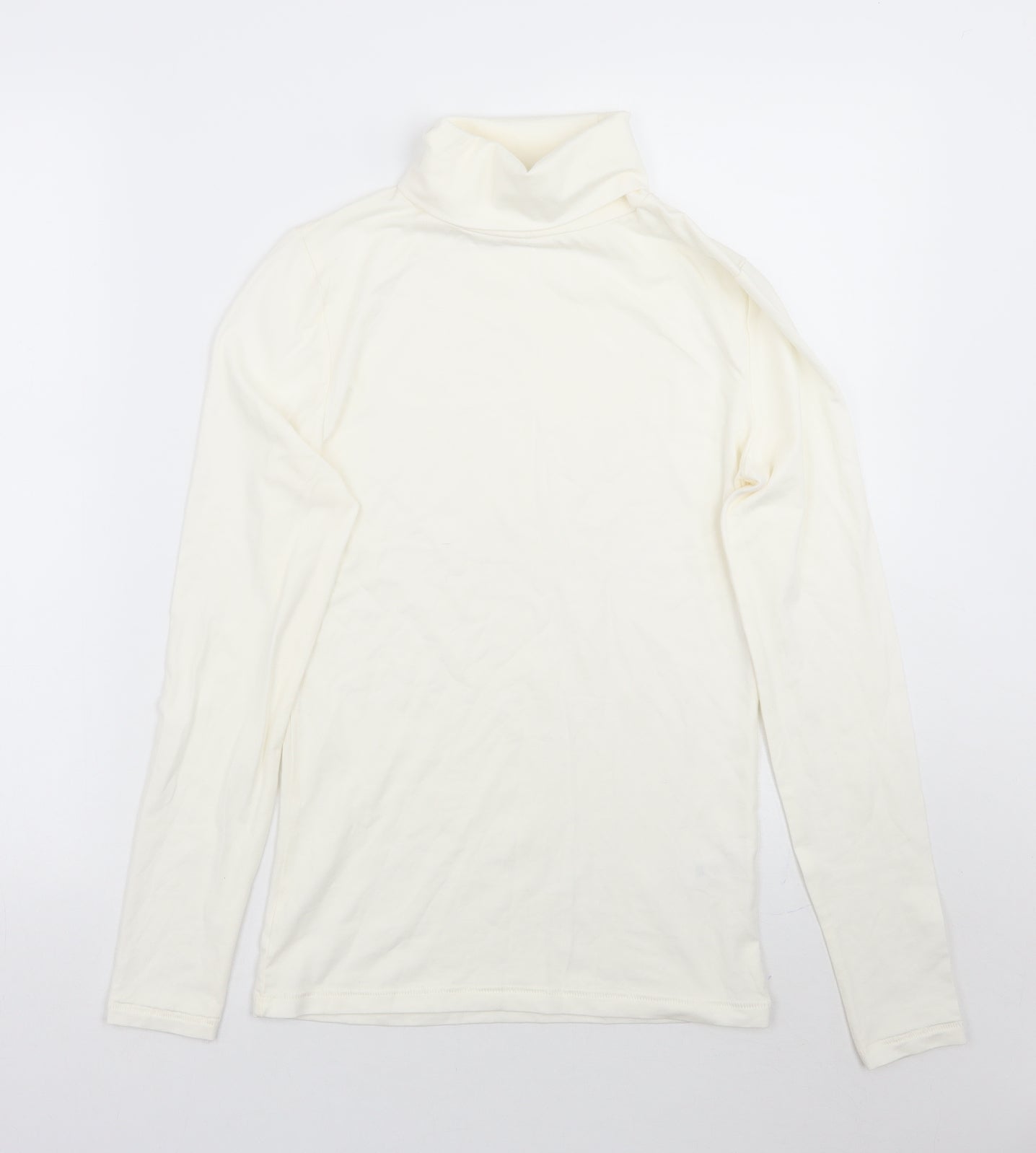 TU Womens Ivory   Basic T-Shirt Size 8