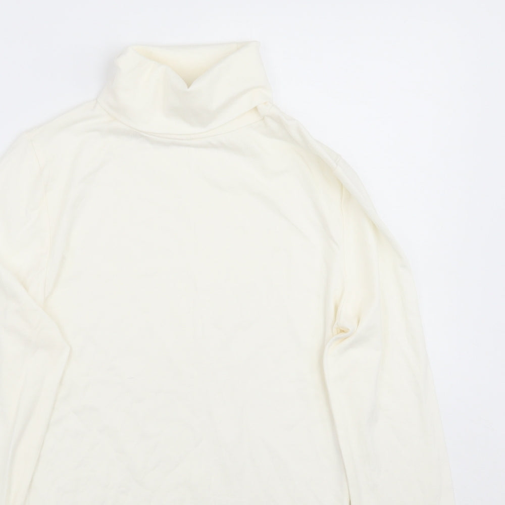 TU Womens Ivory   Basic T-Shirt Size 8