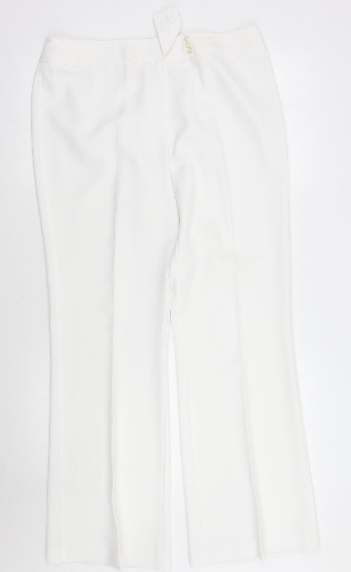 For Women Womens White   Trousers  Size 16 L31.5 in