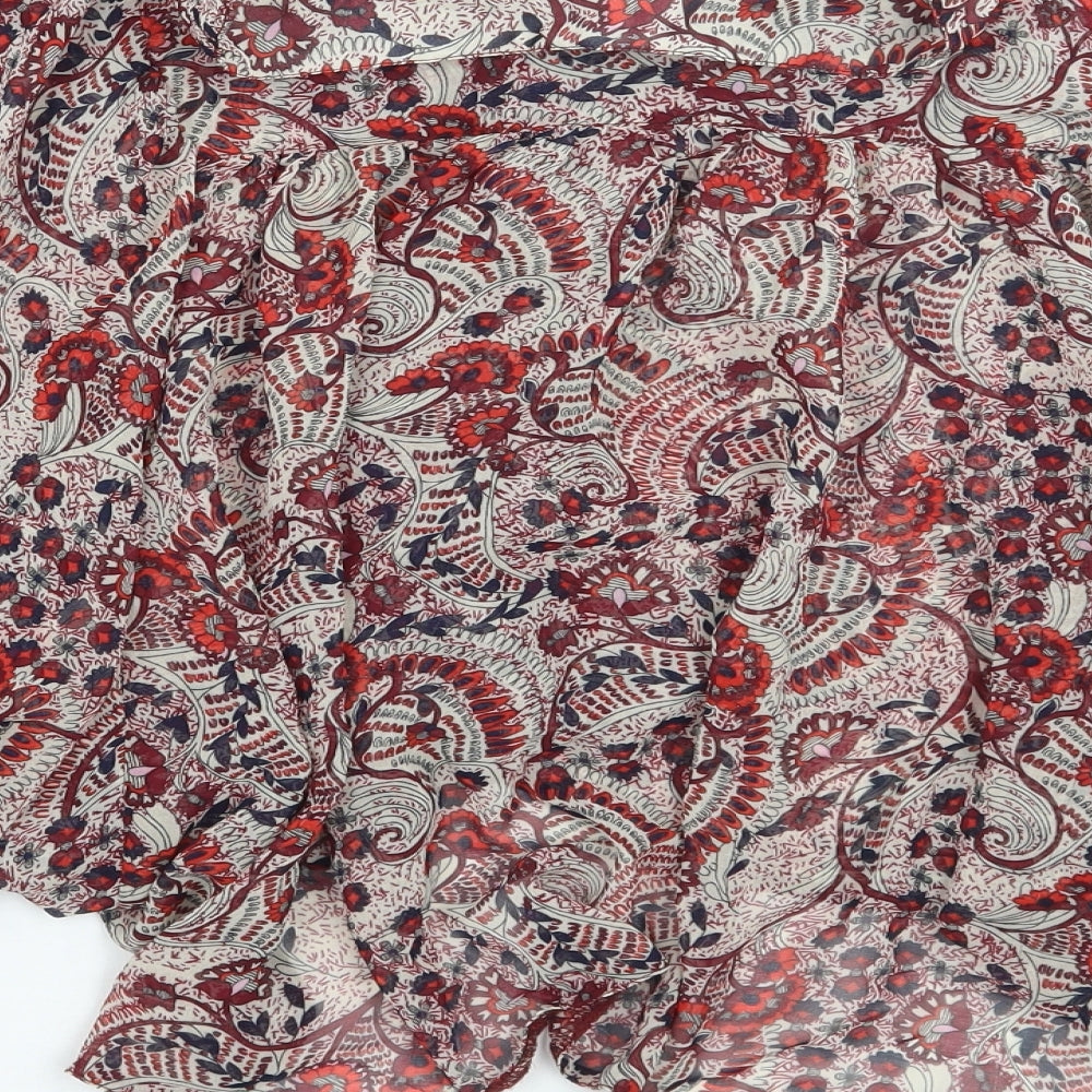 Chelsea girl Womens Beige Floral  Basic Blouse Size 10