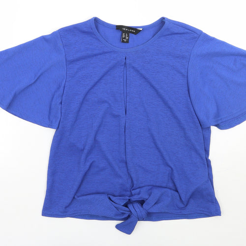 Newlook Womens Blue   Cropped T-Shirt Size 8