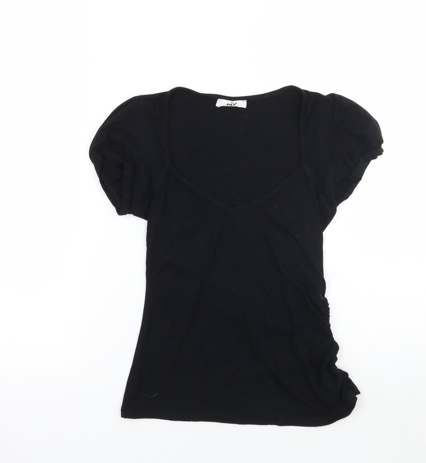 Mix Womens Black   Basic T-Shirt Size 8