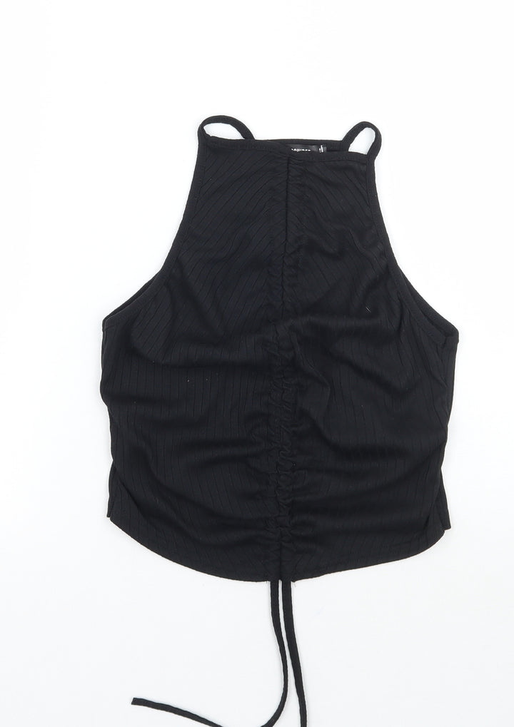 Missguided Womens Black Basic Tank Size 6