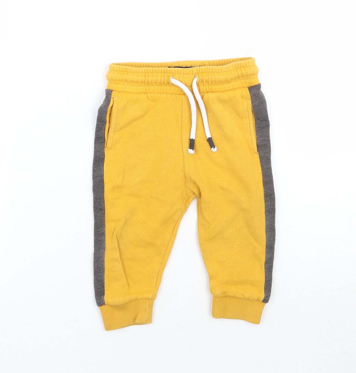 NEXT Boys Yellow   Sweatpants Trousers Size 9-12 Months