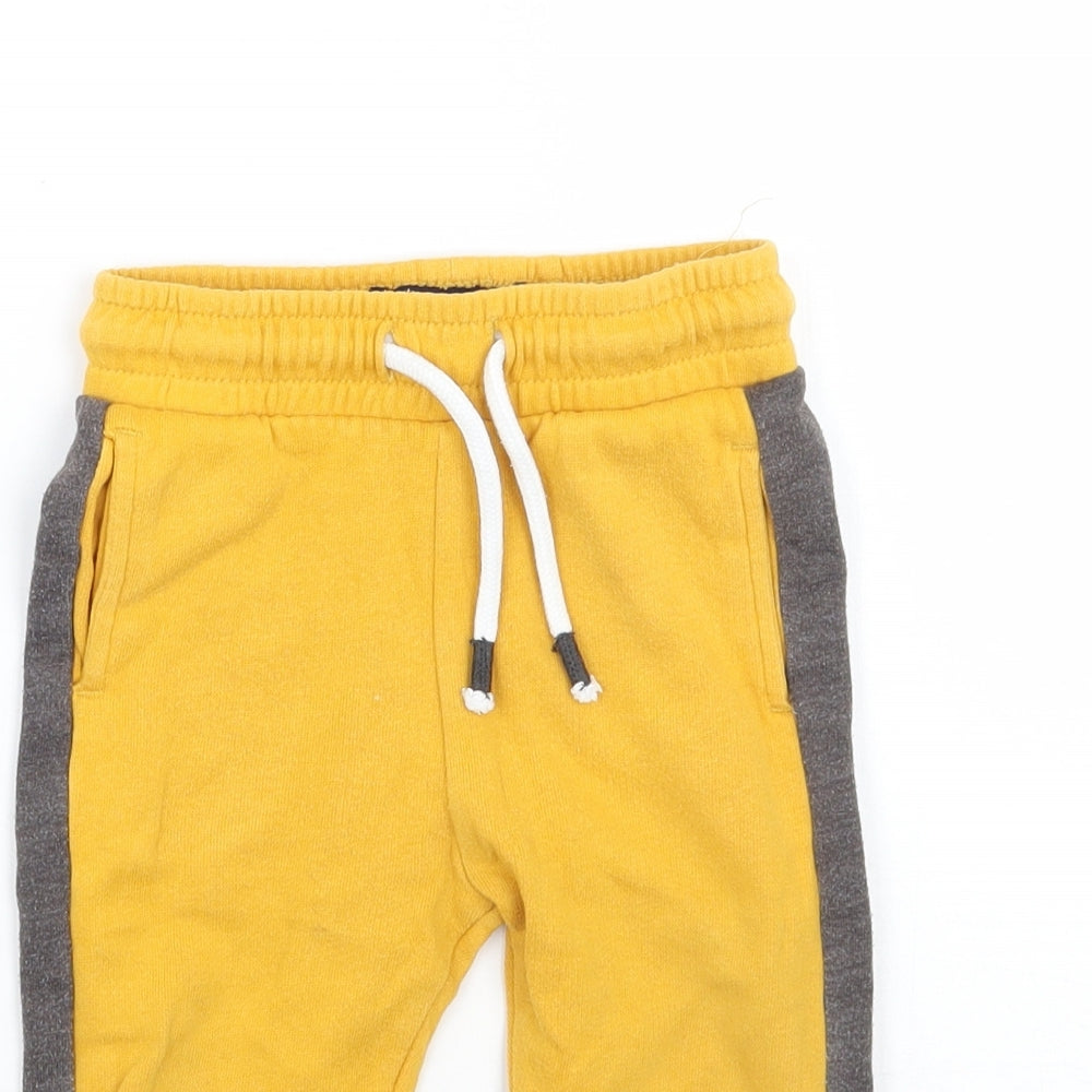 NEXT Boys Yellow   Sweatpants Trousers Size 9-12 Months