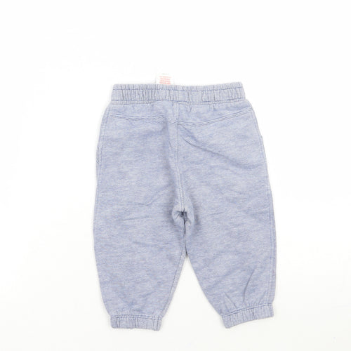 F&F Boys Blue Striped  Sweatpants Trousers Size 6-9 Months