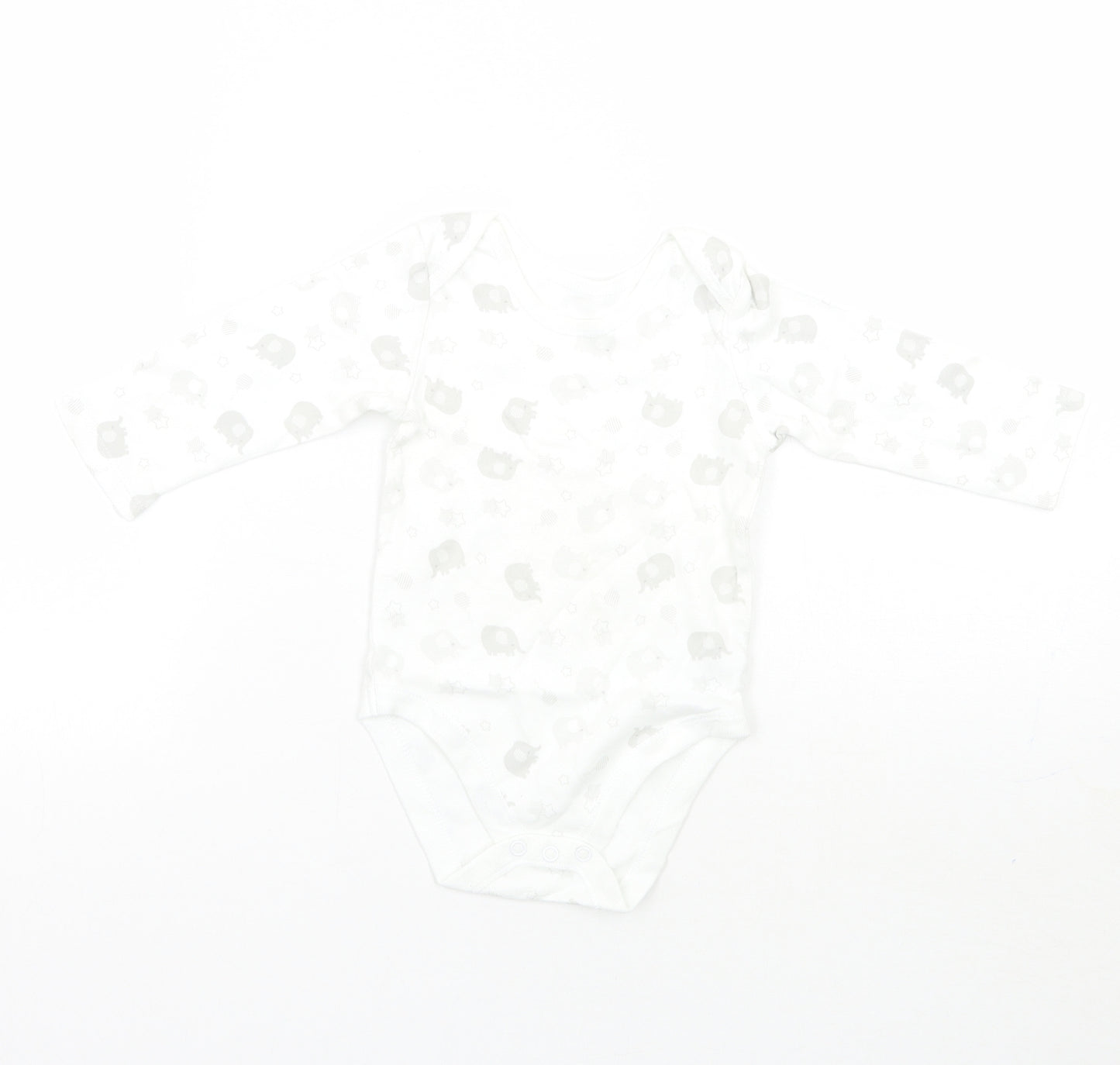 Nutmeg Baby White Geometric  Babygrow One-Piece Size 6-9 Months