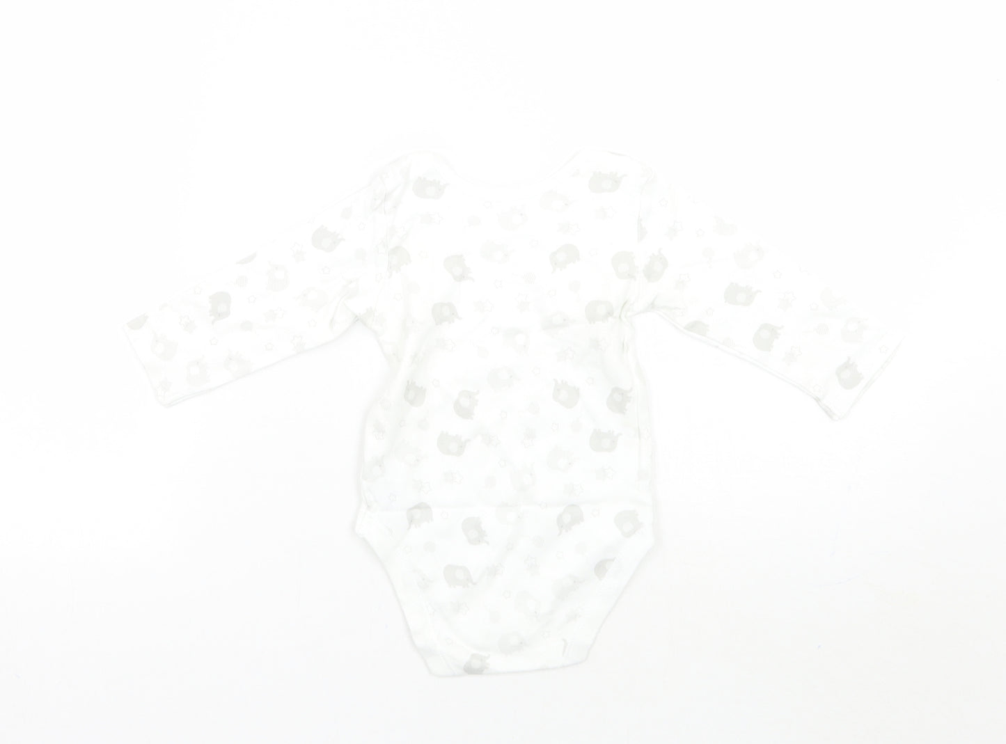 Nutmeg Baby White Geometric  Babygrow One-Piece Size 6-9 Months