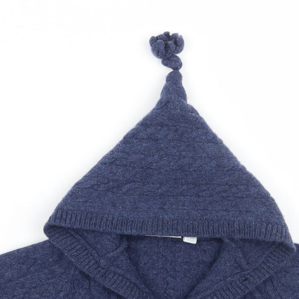 JoJo Maman Bébé Boys Blue   Cardigan Jumper Size 0-3 Months